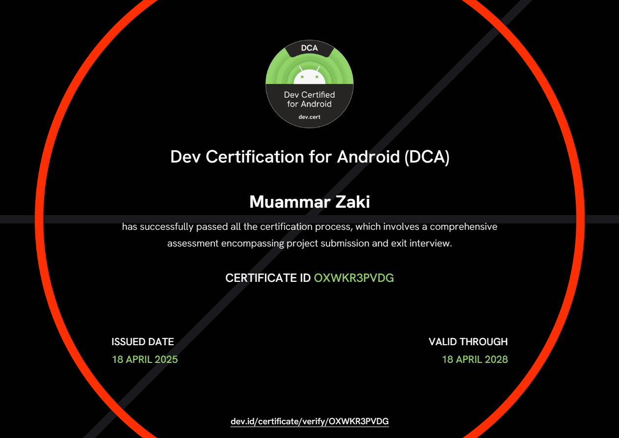my certification